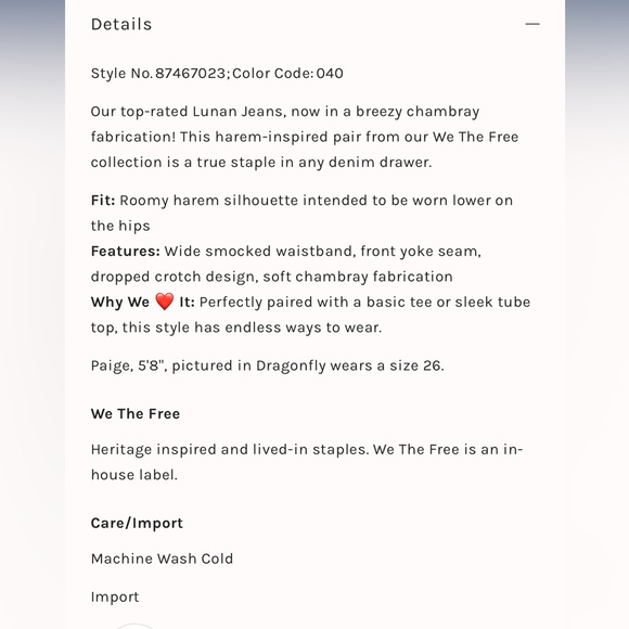 We The Free Lunan Crop Harem Jeans - Picture 8 of 12